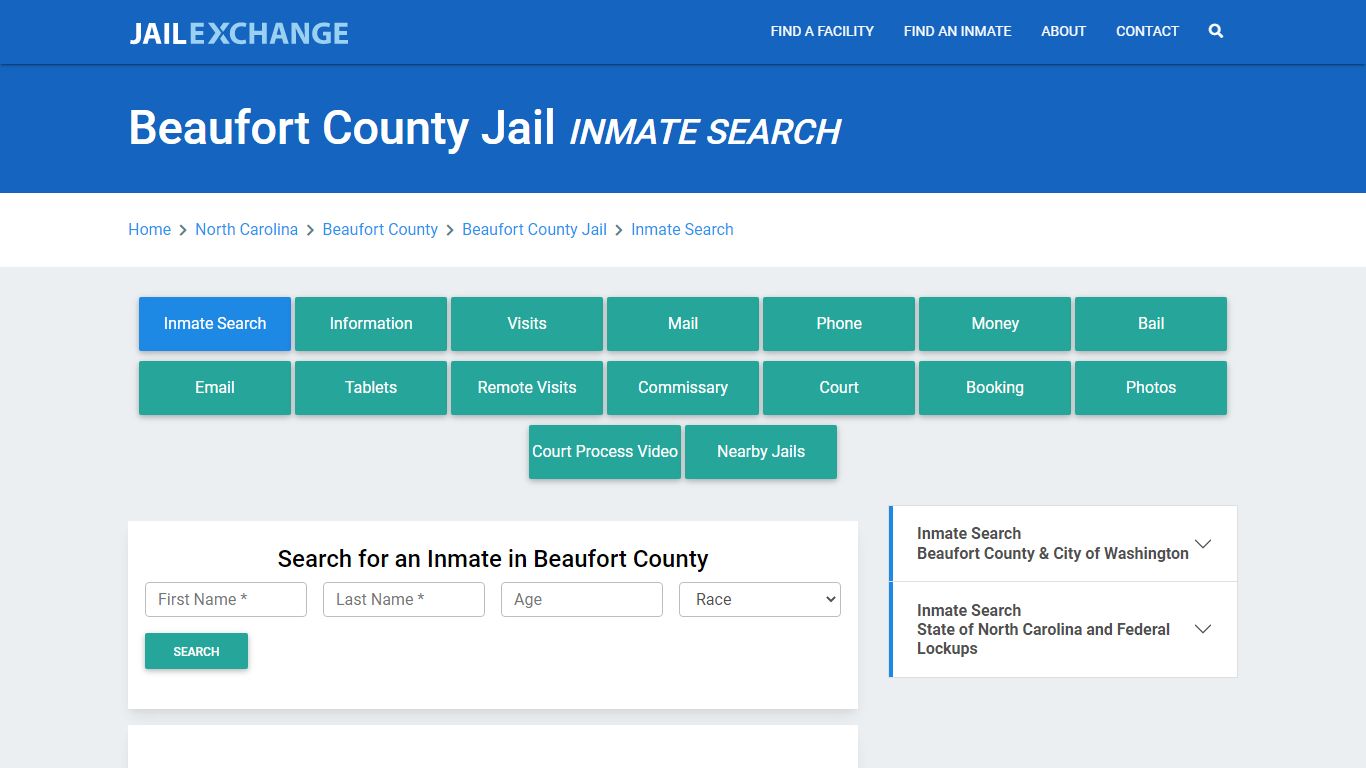 Beaufort County Jail, NC Inmate Search: Roster & Mugshots - Jail Exchange